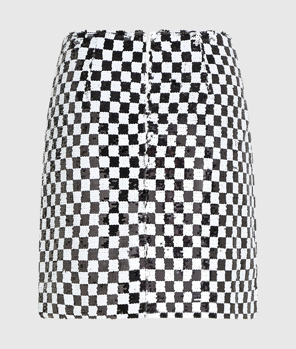 Checkerboard sequin mini skirt