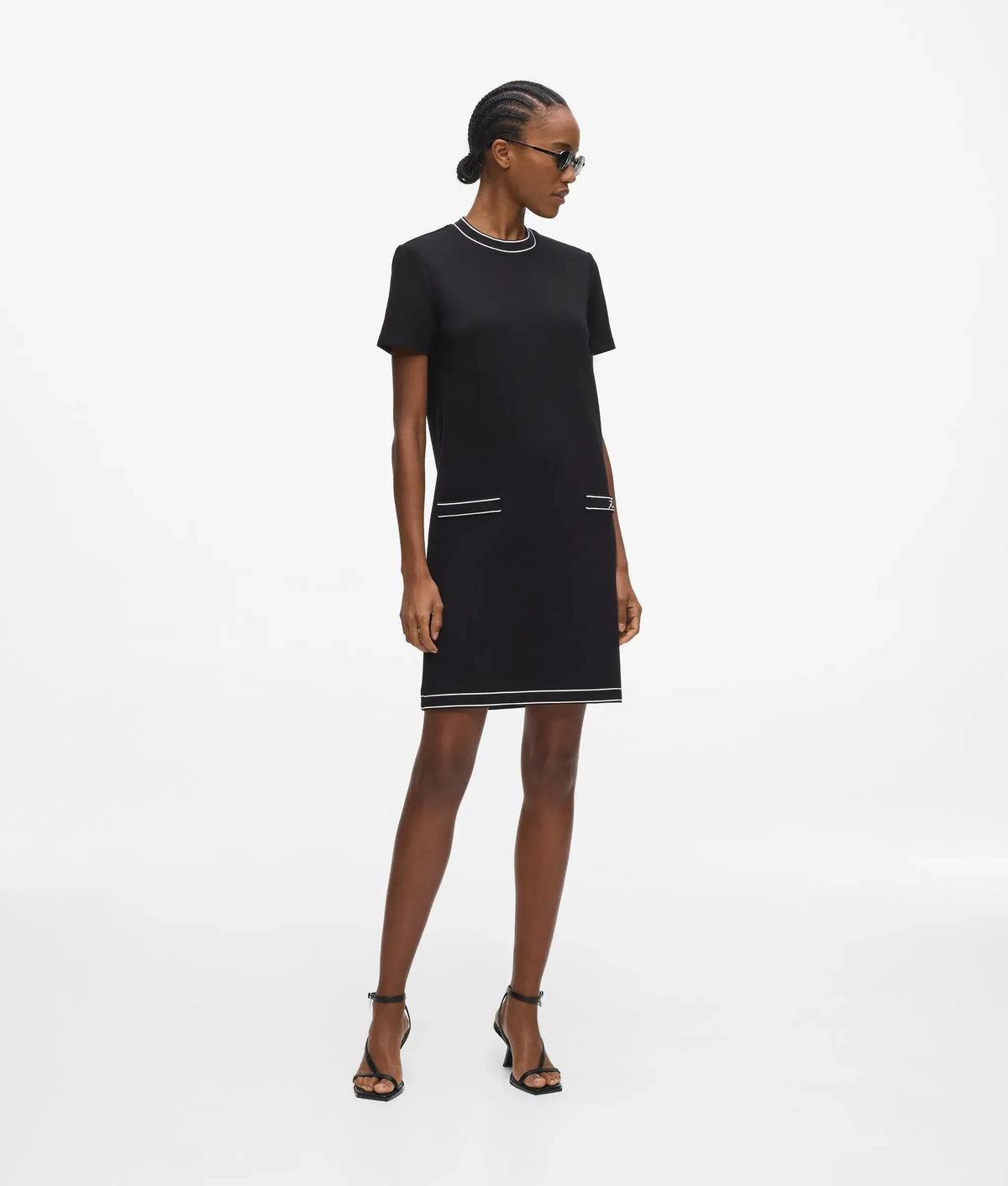Piped T-shirt dress