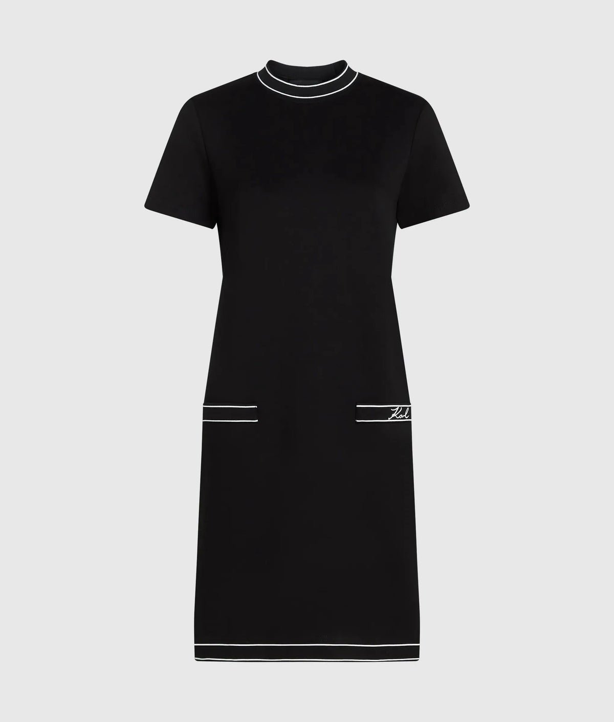 Piped T-shirt dress