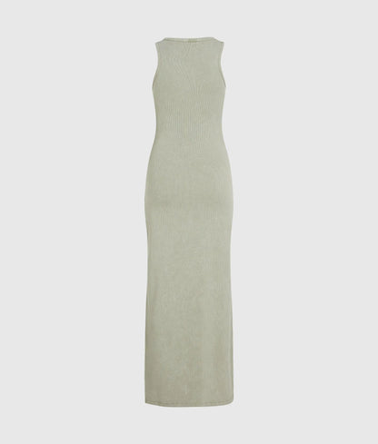Washed ribbed tank dress