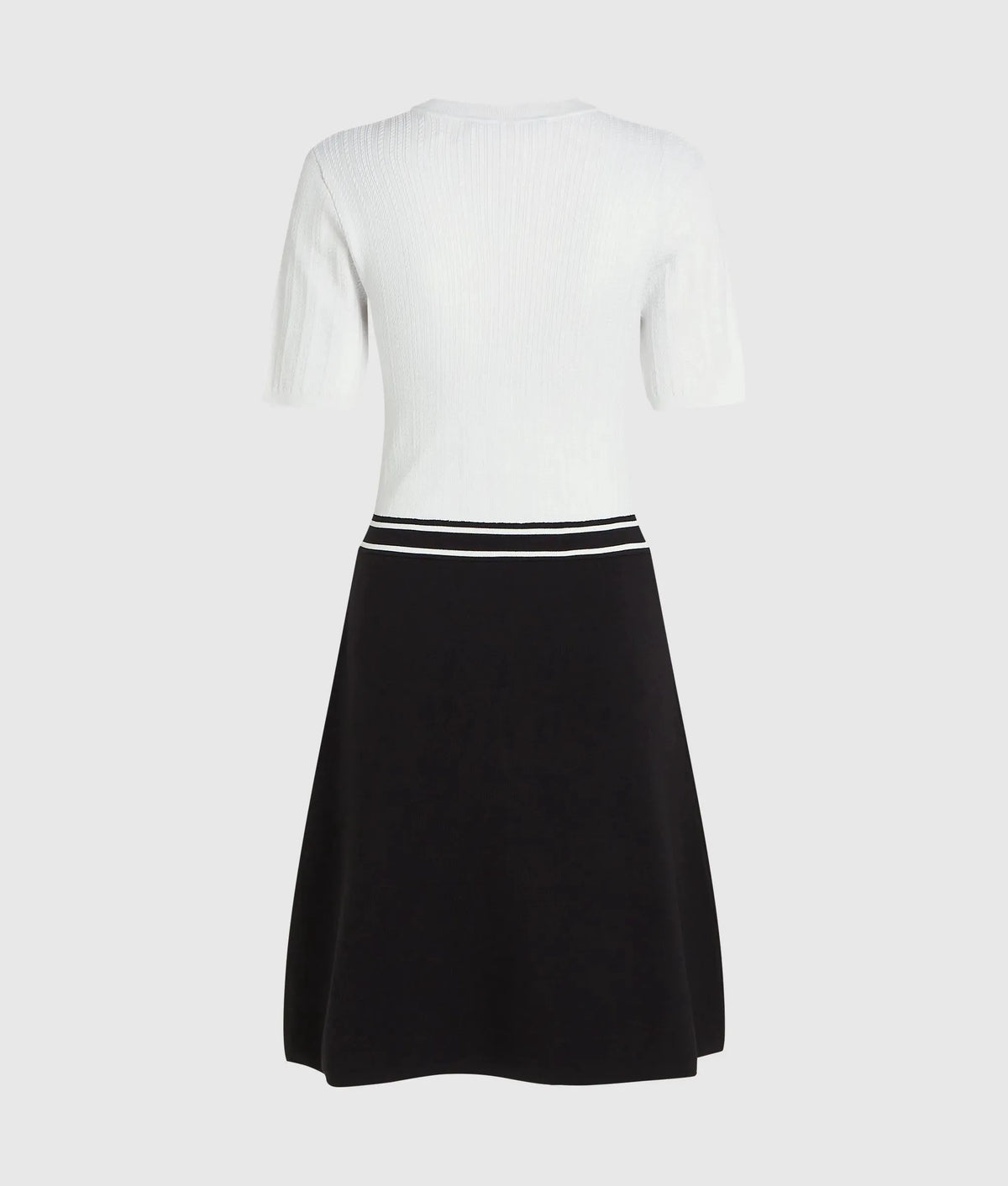 Logo two-tone knit dress