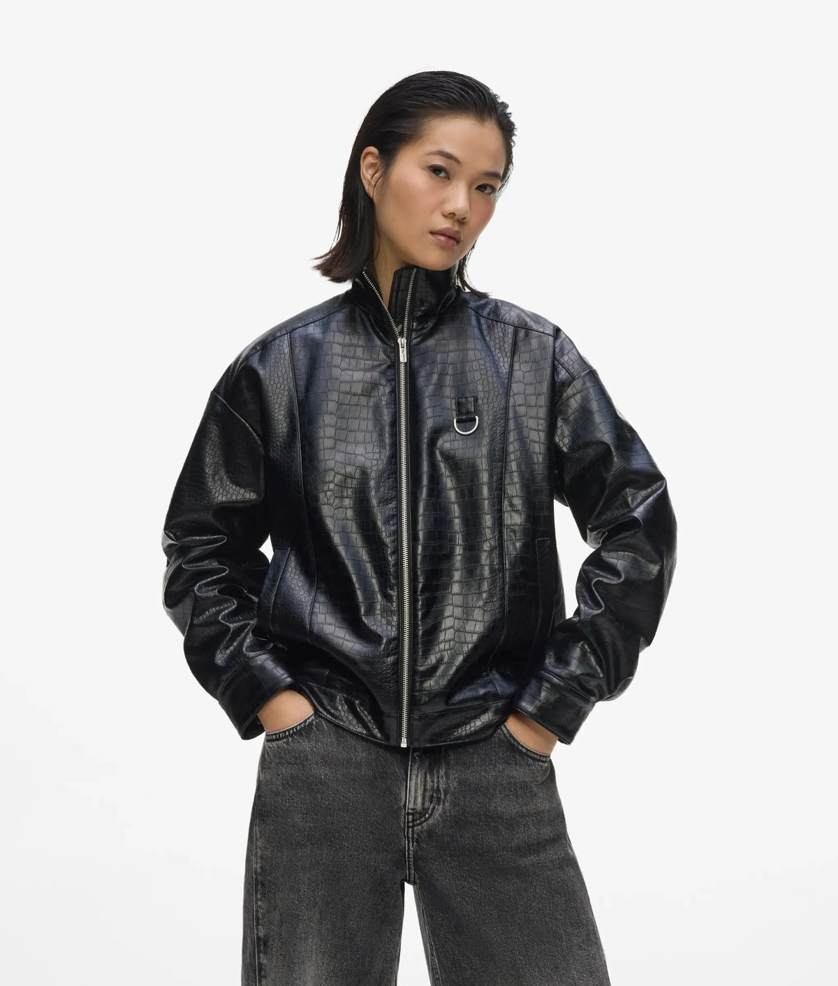 Karl quote bomber jacket