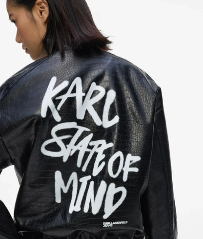 Karl quote bomber jacket