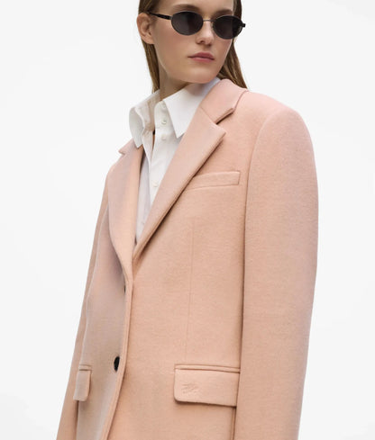 Short wool-blend coat