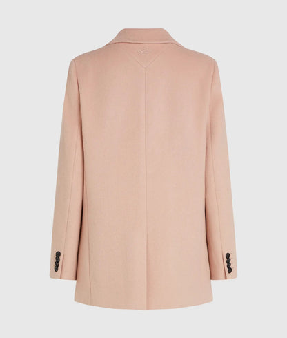 Short wool-blend coat