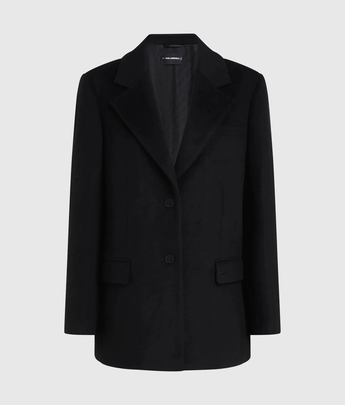 Short wool-blend coat