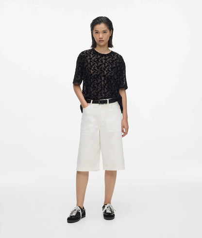 Floral mesh T-shirt