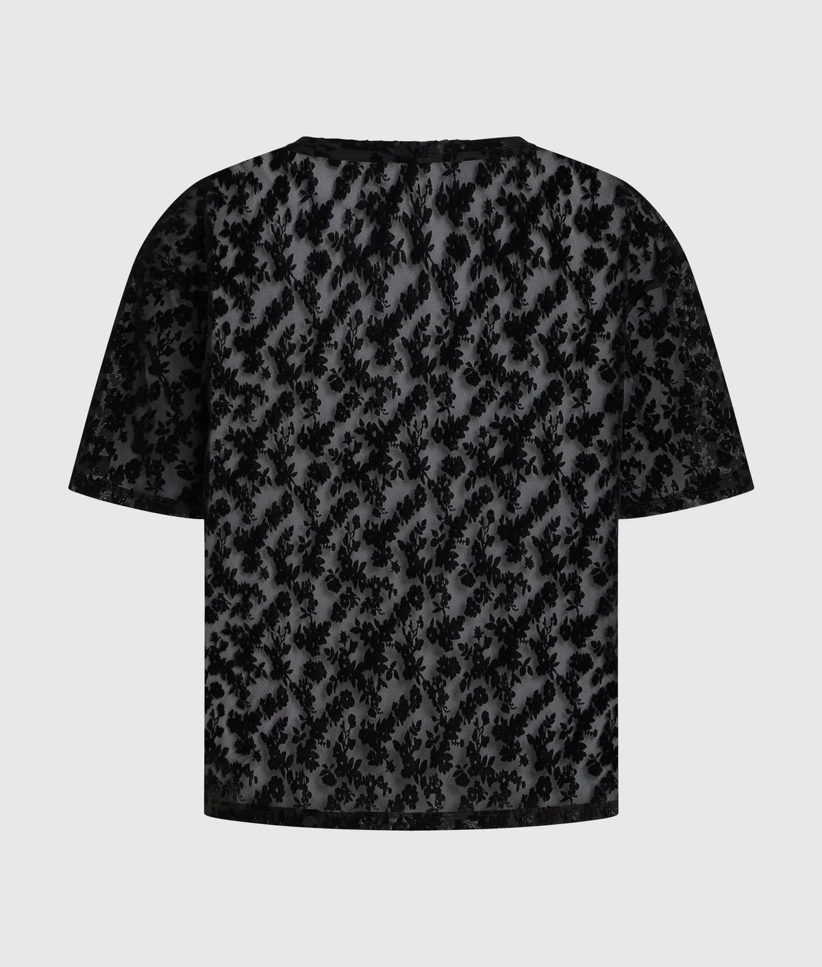 Floral mesh T-shirt