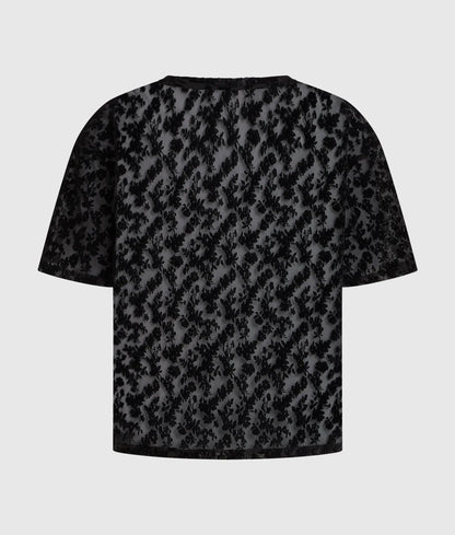 Floral mesh T-shirt