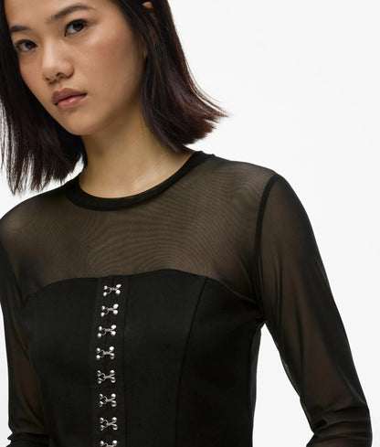 Mesh corset top