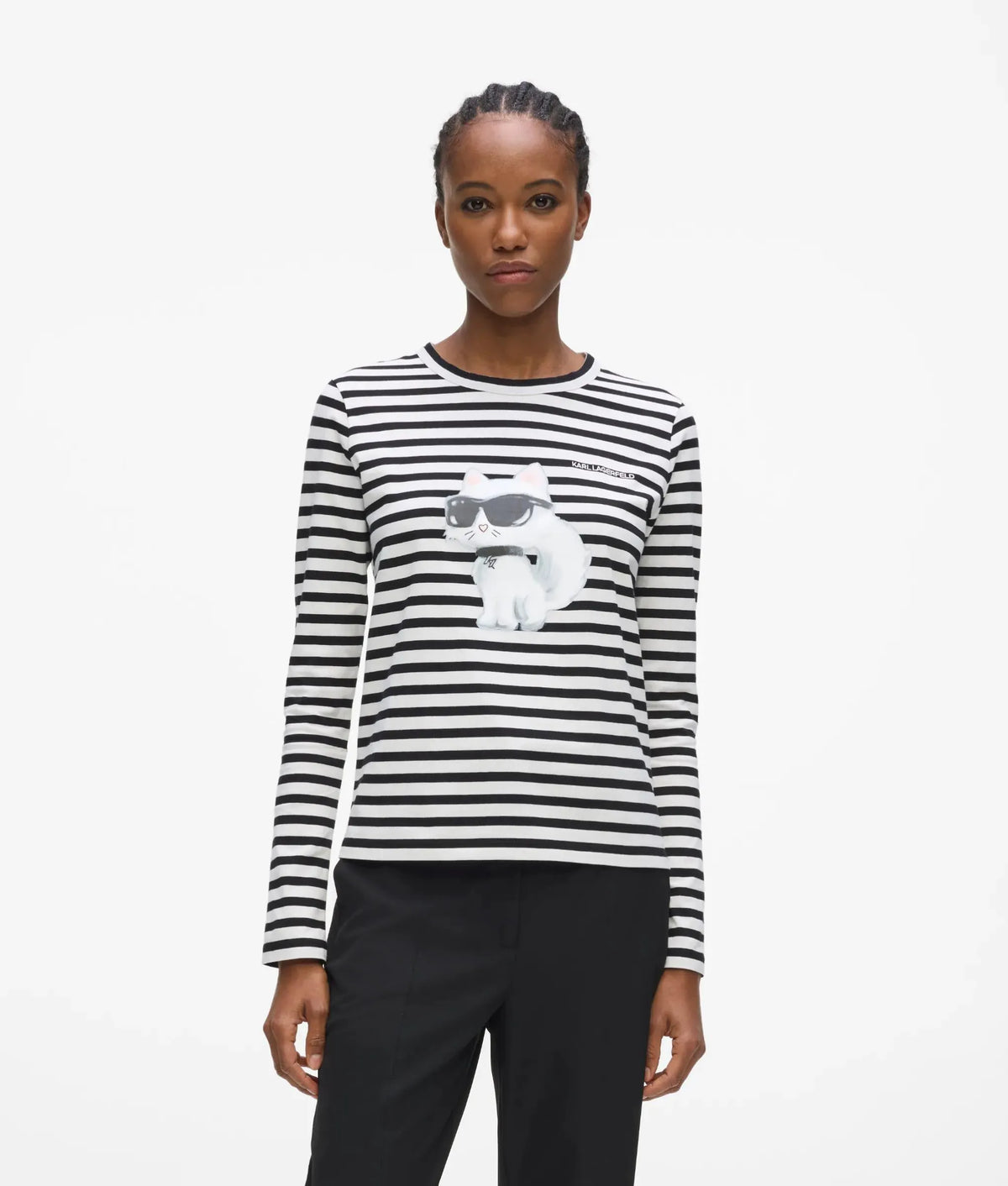 Ikon Aquarelle stripe long-sleeved T-shirt