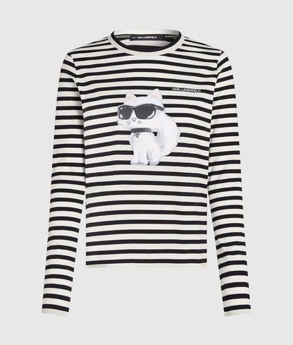 Ikon Aquarelle stripe long-sleeved T-shirt
