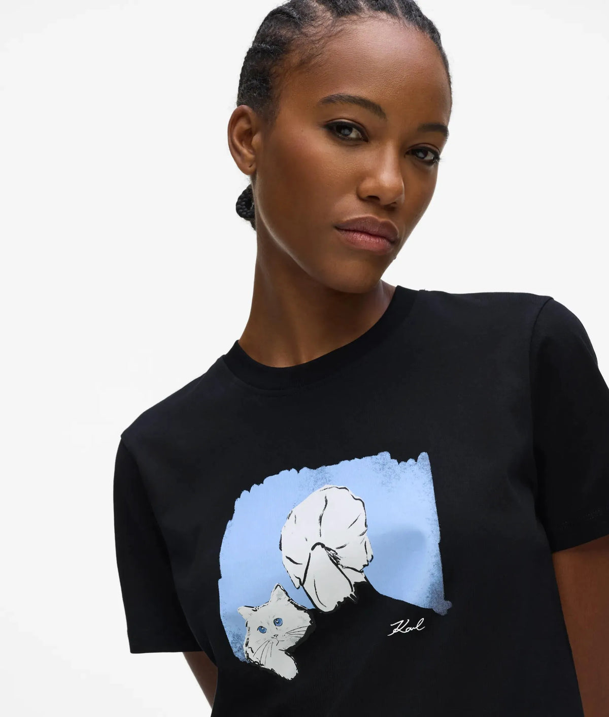 Illustrated portrait T-shirt