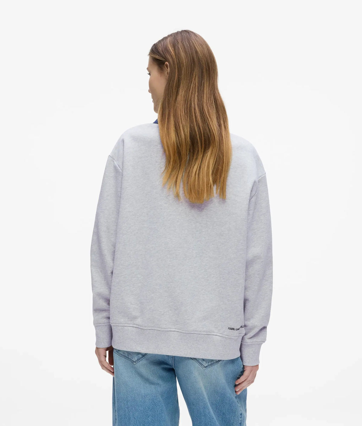 Ikon denim detail sweatshirt