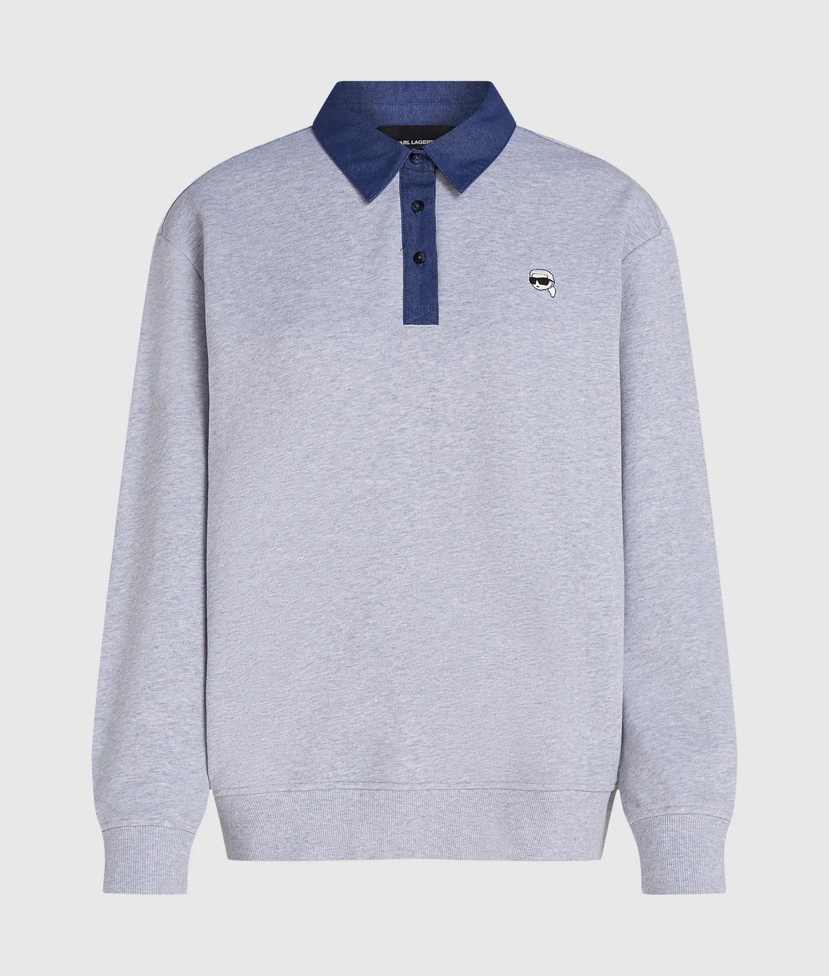 Ikon denim detail sweatshirt