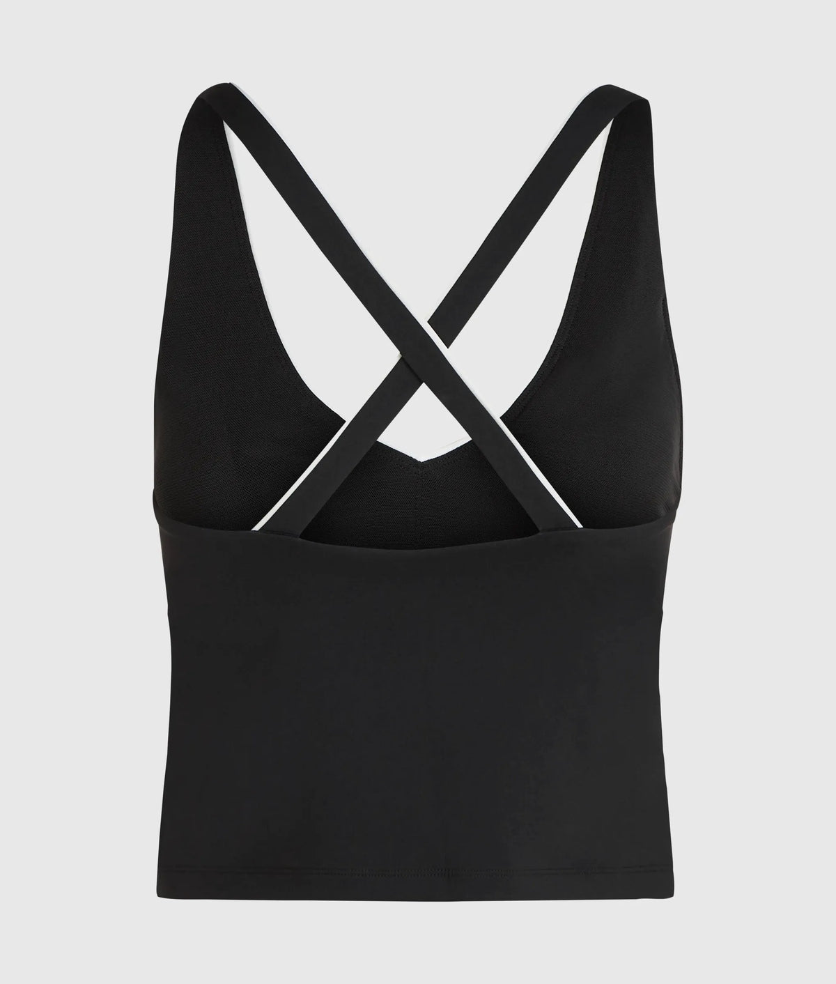 Contrast piping athleisure tank top
