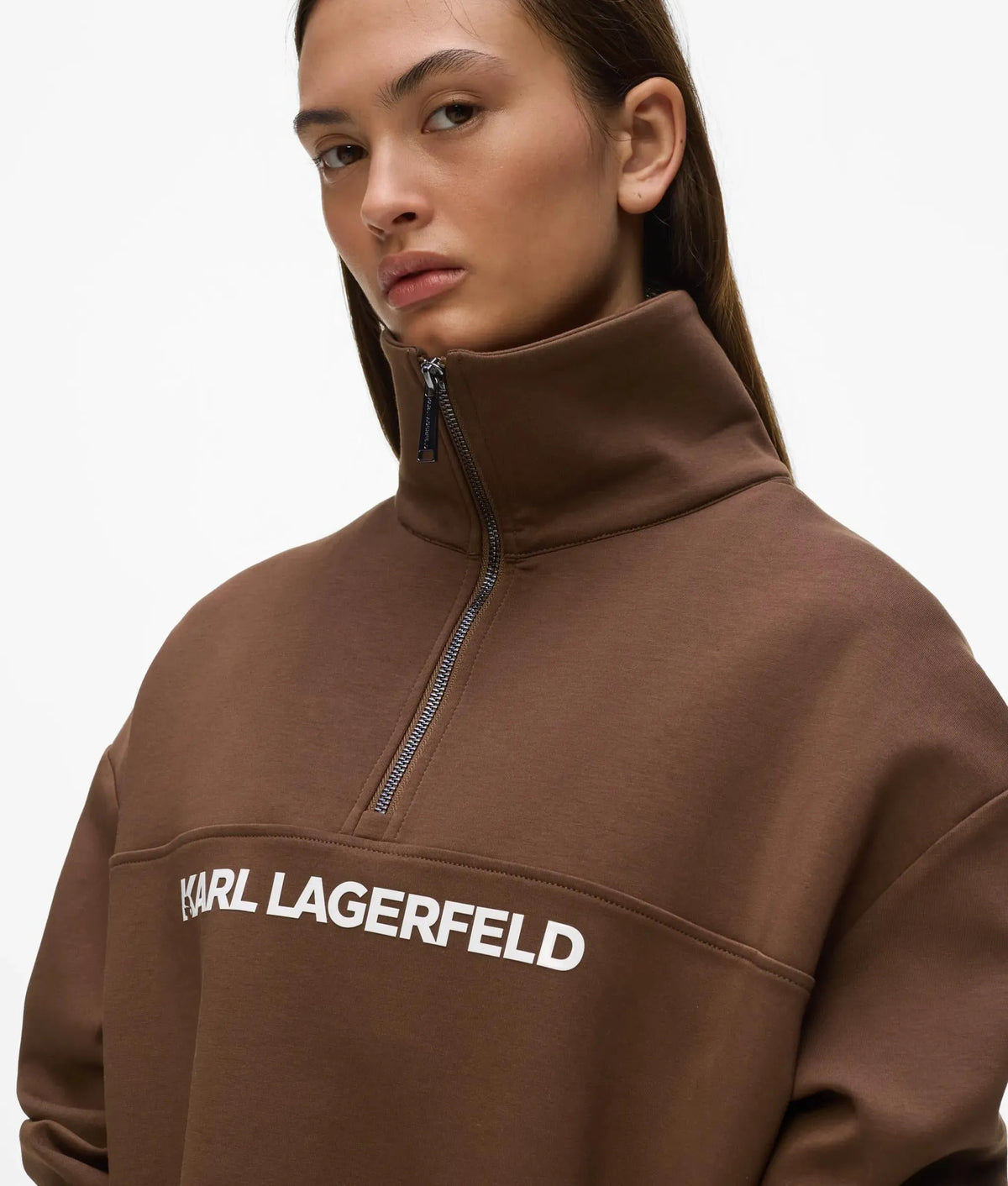 Logo athleisure half-zip sweatshirt