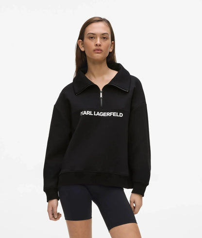 Logo athleisure half-zip sweatshirt