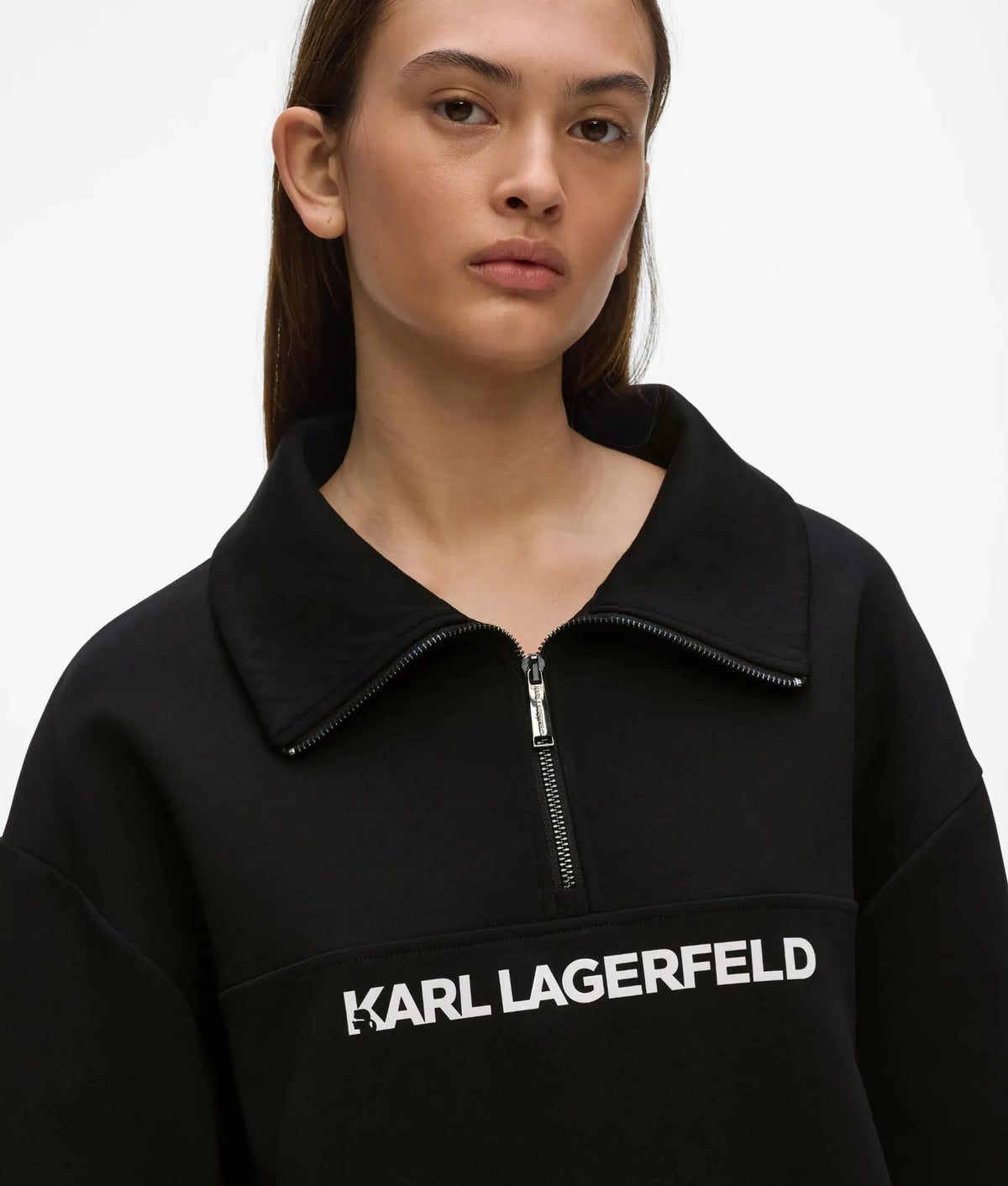 Logo athleisure half-zip sweatshirt