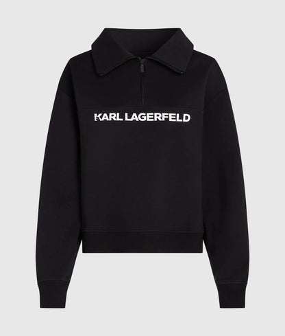 Logo athleisure half-zip sweatshirt