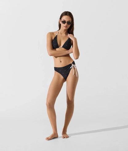 Polka dot cheeky bikini bottom