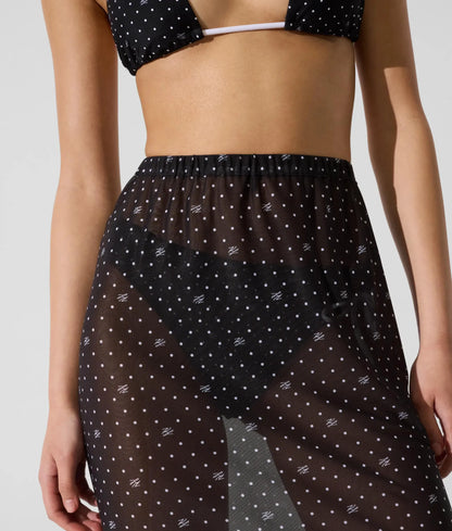 Polka dot mesh pareo