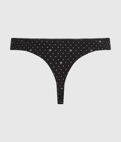 Polka dot print thong – 5-pack