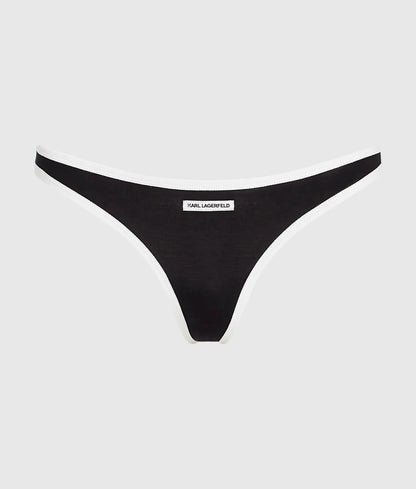 Monochrome high-leg thong