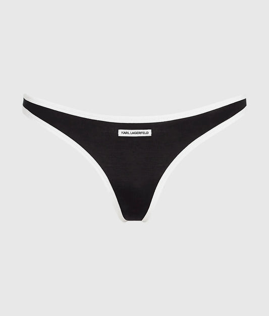 Monochrome high-leg thong