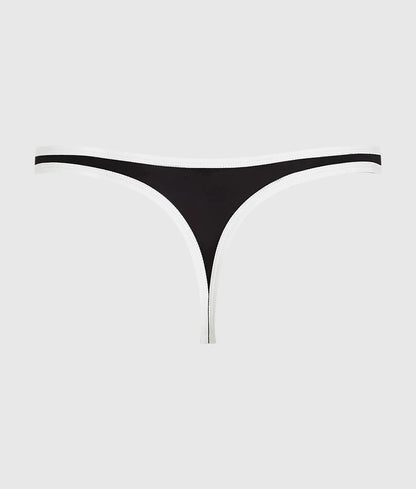 Monochrome high-leg thong