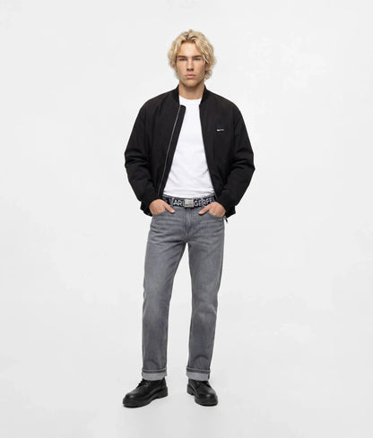 Light gray straight jeans