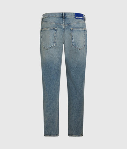 Vintage wash tapered jeans