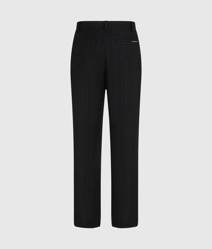 Straight-leg bouclé pants