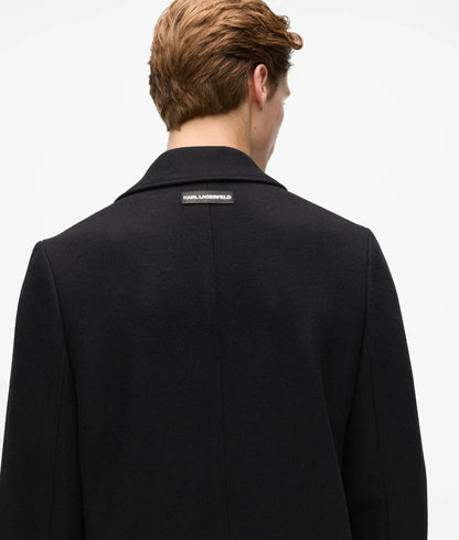 Wool-blend long coat