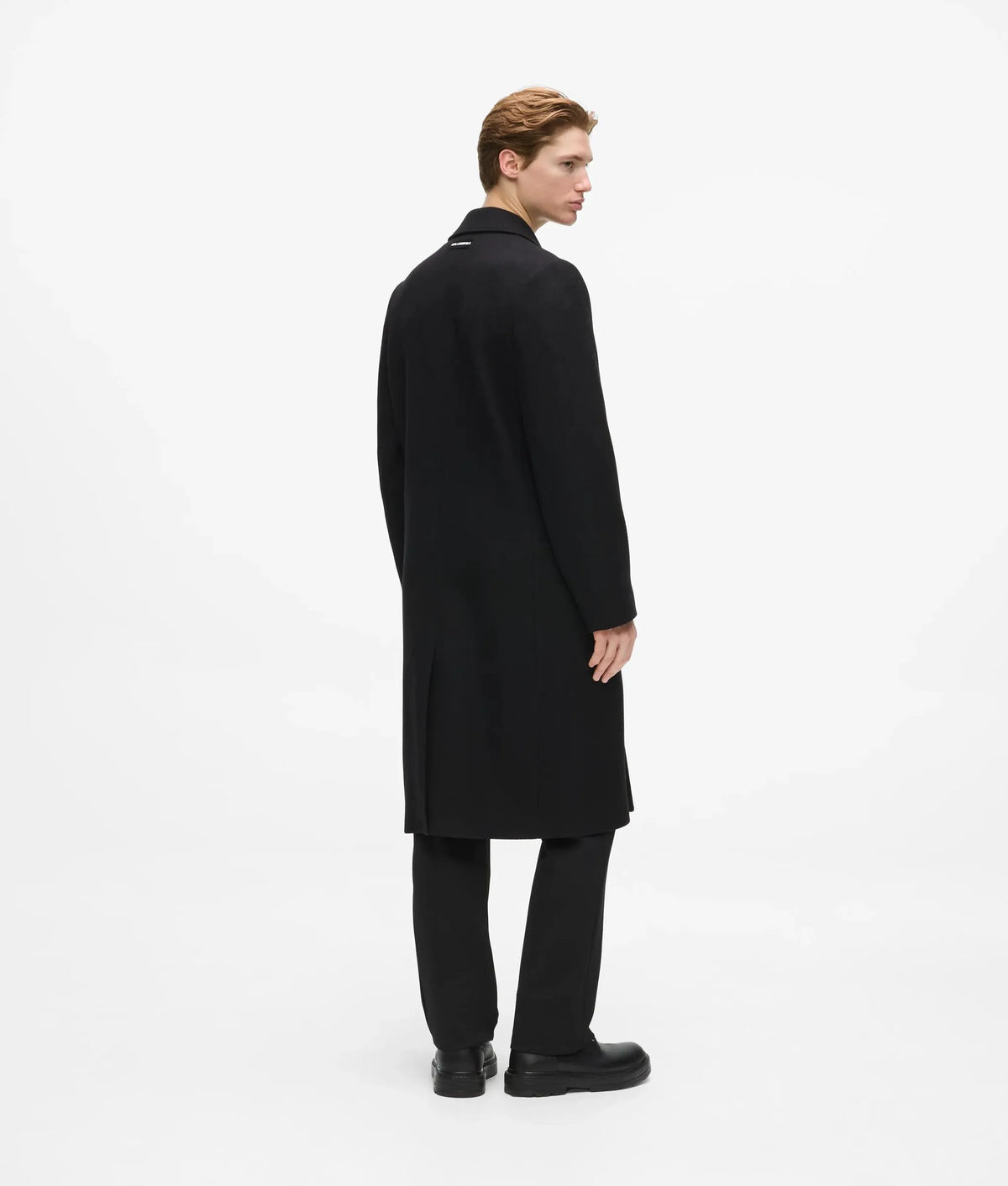 Wool-blend long coat