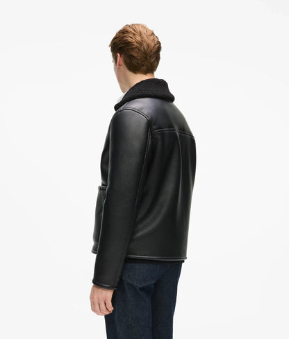 Faux-shearling reversible jacket