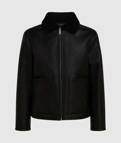 Faux-shearling reversible jacket