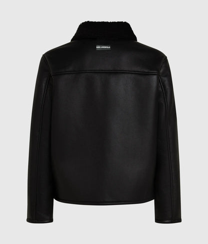Faux-shearling reversible jacket