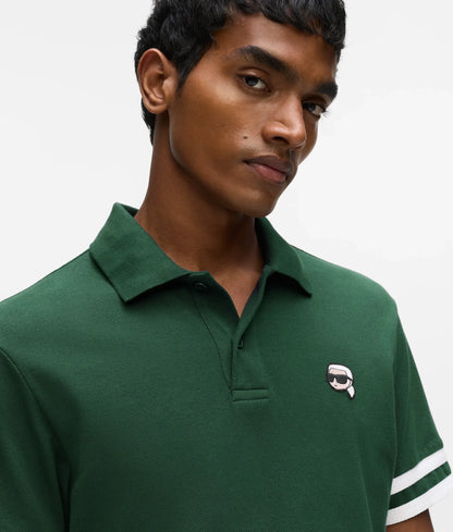 Ikon striped sleeve polo shirt
