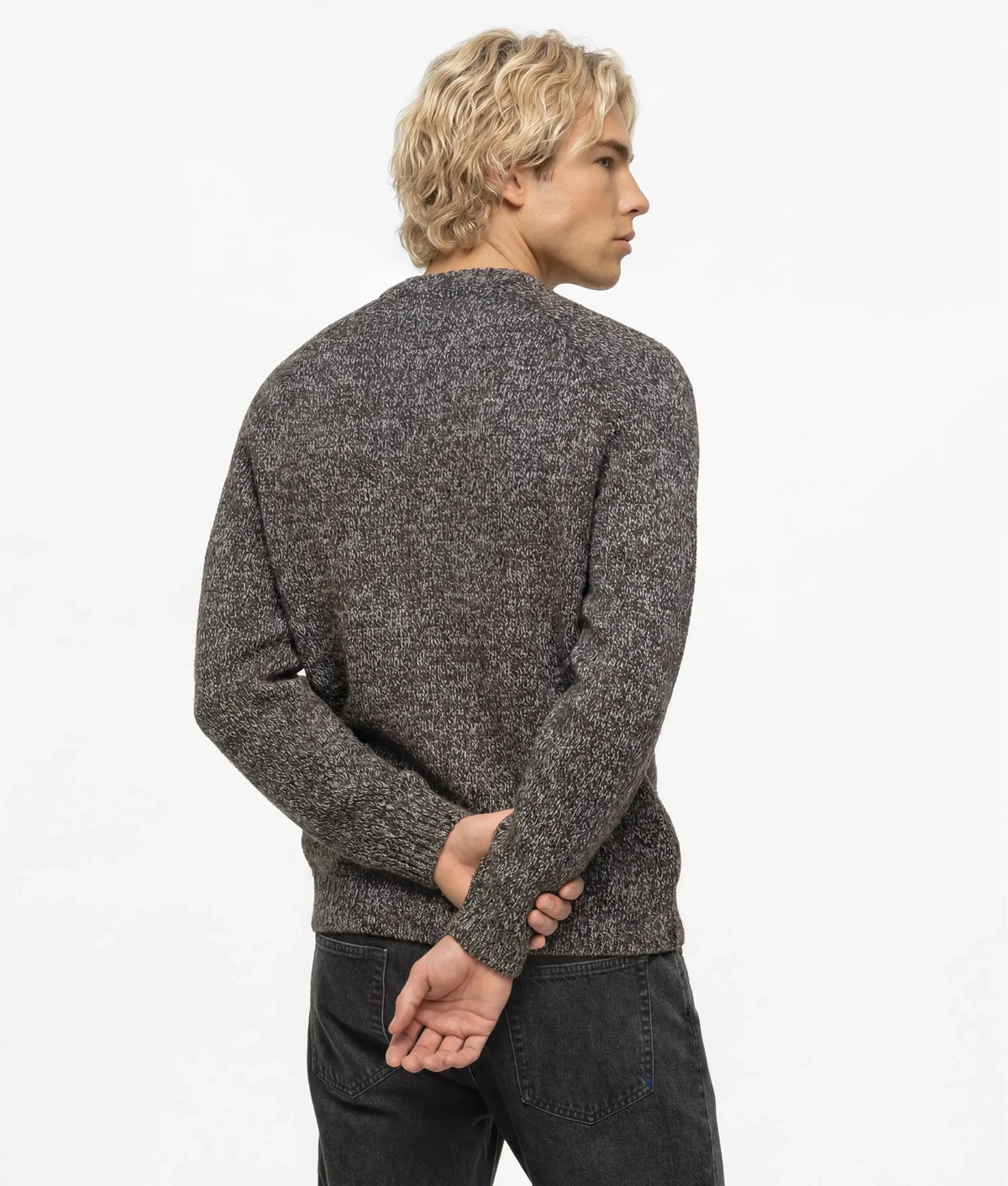 Wool-blend mélange sweater