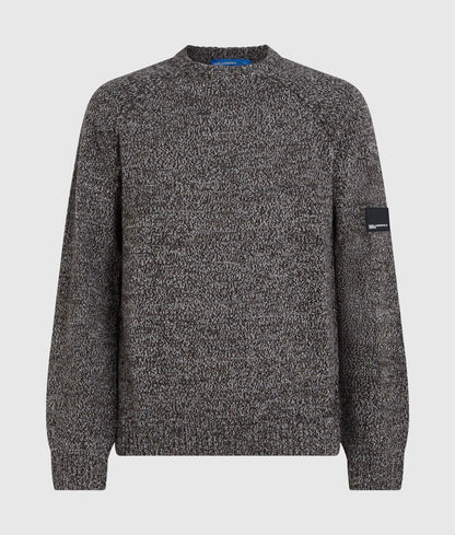 Wool-blend mélange sweater