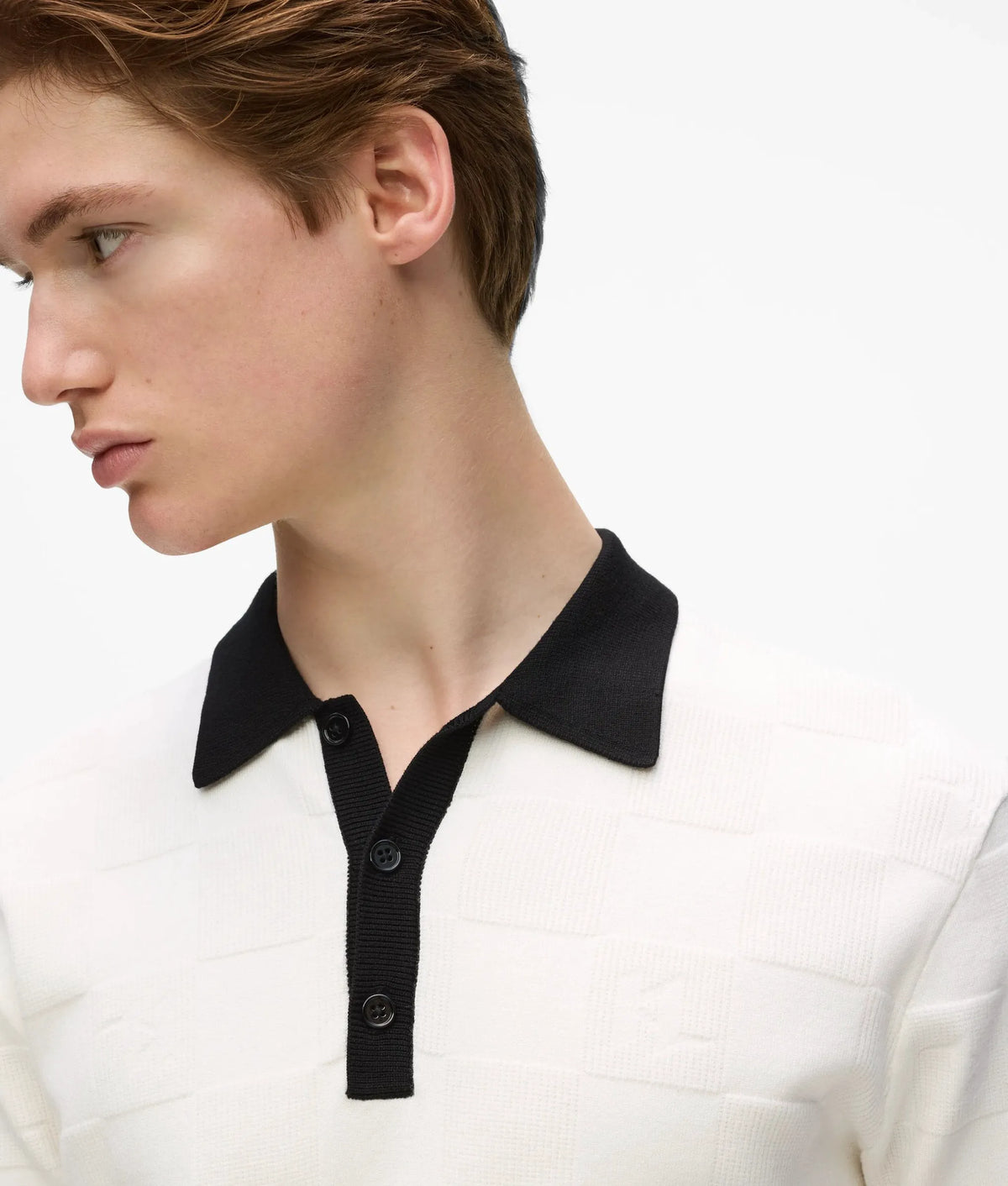 Monogram checked polo shirt
