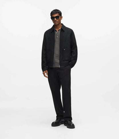 Monogram checked polo shirt
