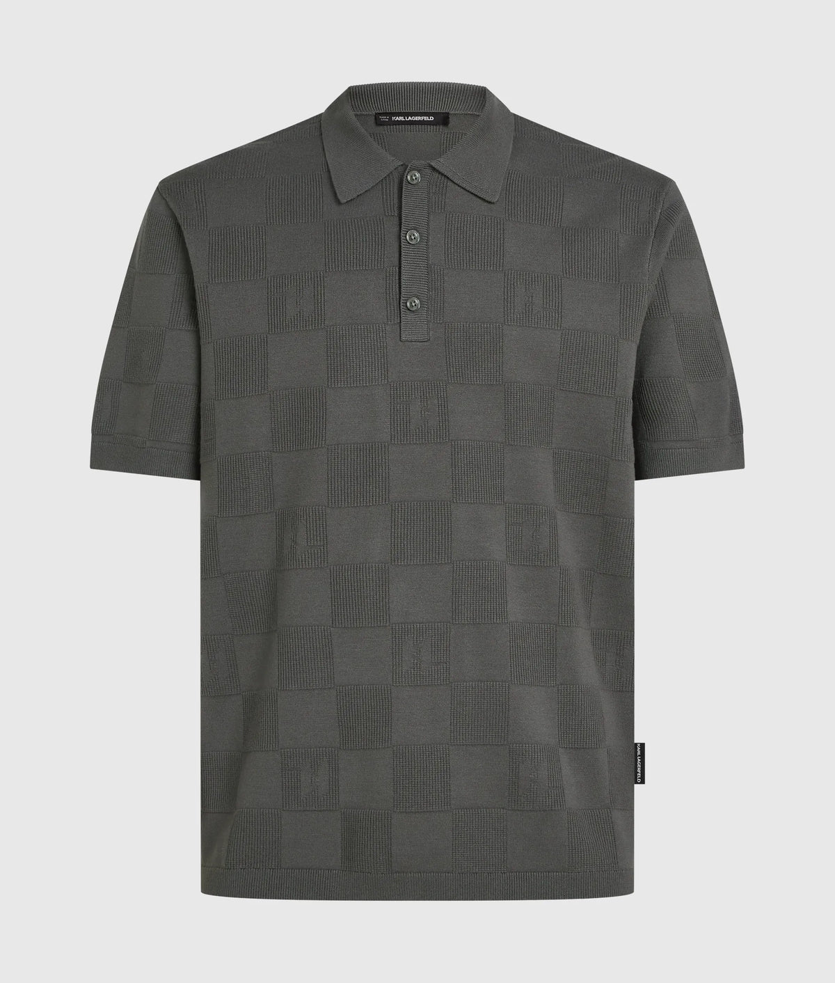 Monogram checked polo shirt