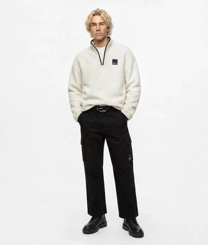 Half-zip fleece sweatshirt