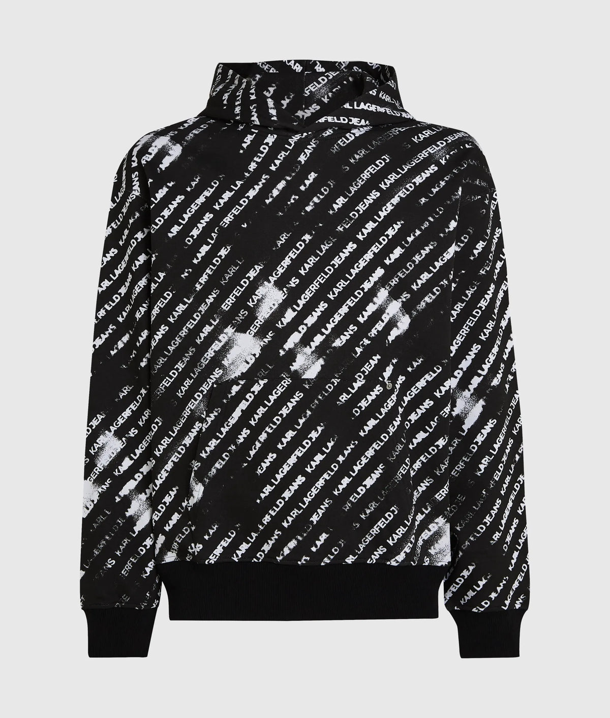 Relaxed all-over ombré logo hoodie