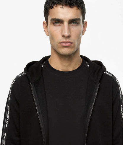 Logo loungewear zip-up hoodie