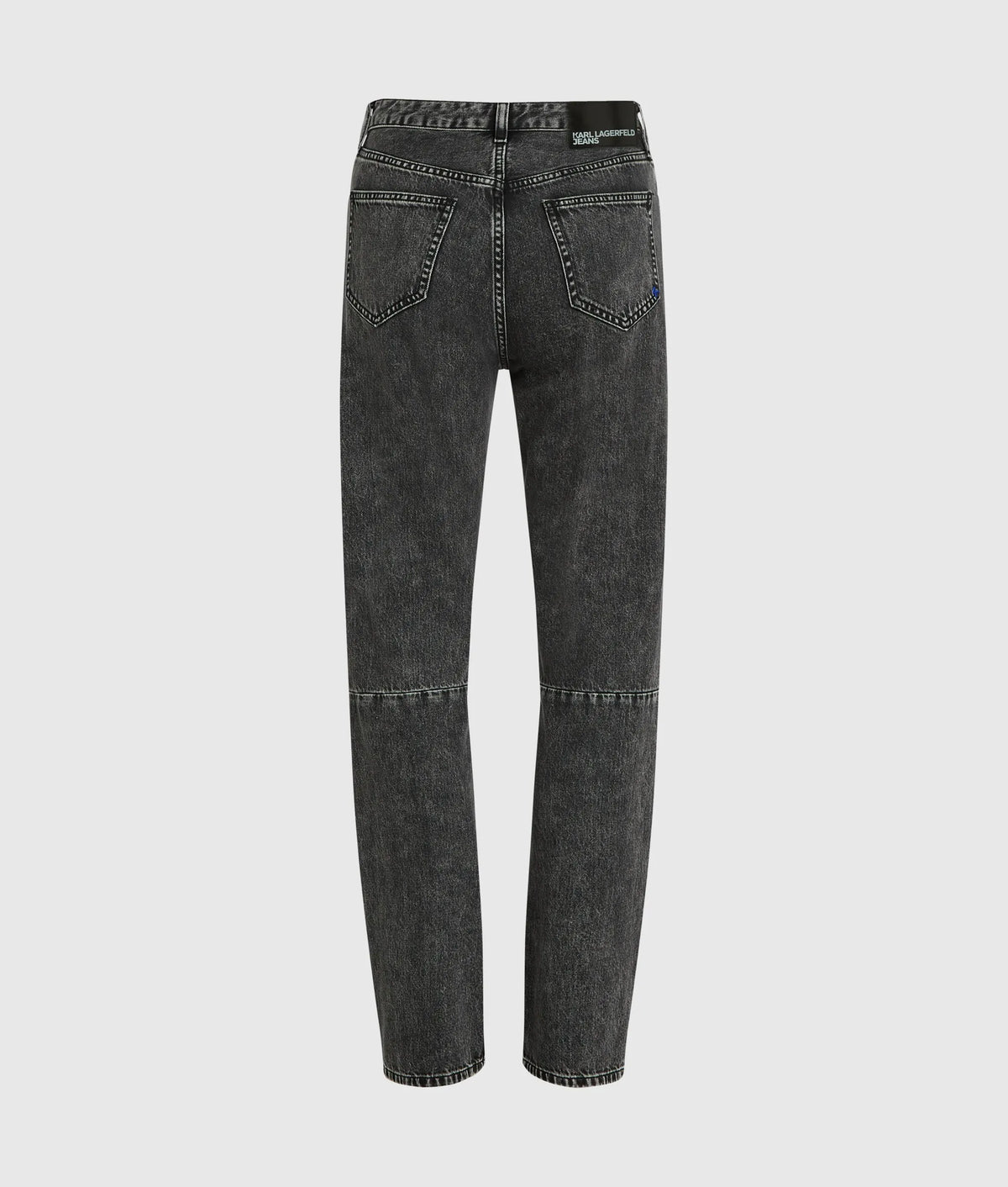 Zipped high-rise straight jeans
