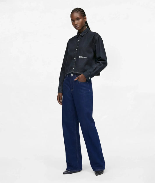 Glitter high-rise relaxed jeans