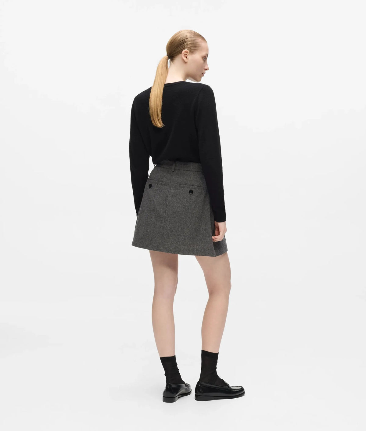 Pleated mini skort
